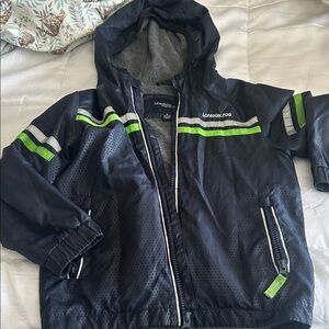 London Fog Navy Rain Jacket with Fleece Lining - 6